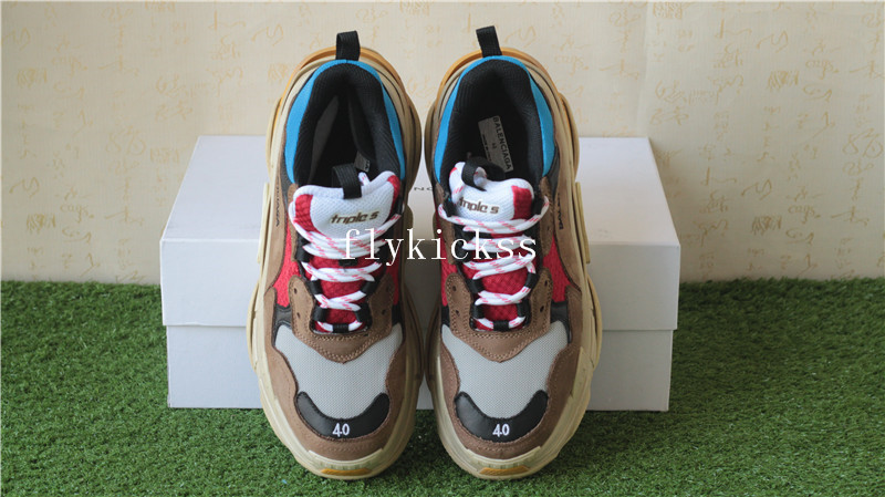 Balenciaga 2017 Fall Winter Triple-S Brown Red Blue
